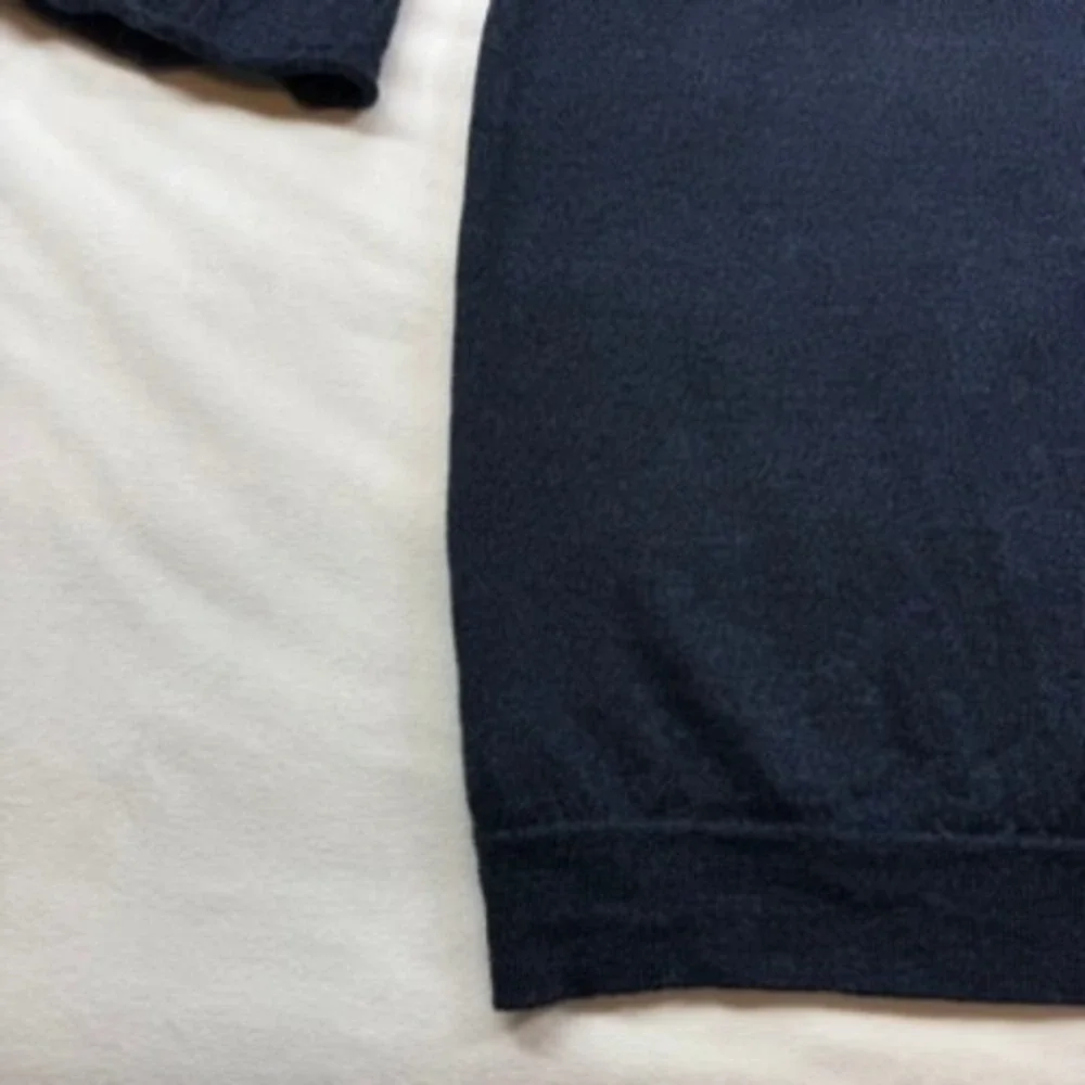 Cynthia Rowley Navy Blue 100% Extrafine Merino Wool Bell Sleeve Sweater Dress M